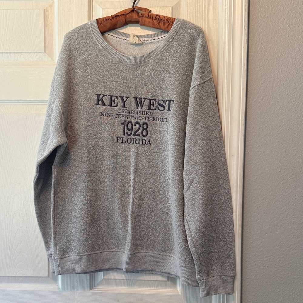 Key West Florida Gray Crewneck Sweater